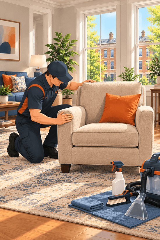 Different furniture sizes that can affect upholstery cleaning cost in Baltimore